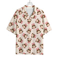 Cute Cartoon Nurse Pattern Print Rayon Hawaiian Shirt
