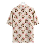 Cute Cartoon Nurse Pattern Print Rayon Hawaiian Shirt