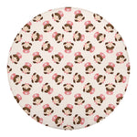 Cute Cartoon Nurse Pattern Print Round Blanket