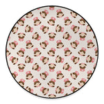 Cute Cartoon Nurse Pattern Print Round Floor Mat