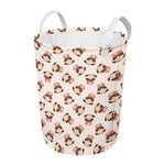 Cute Cartoon Nurse Pattern Print Round Laundry Basket