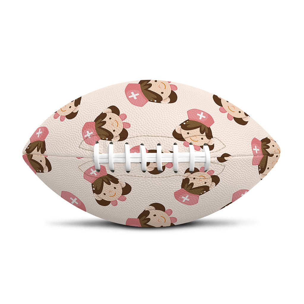 Cute Cartoon Nurse Pattern Print Rugby Ball
