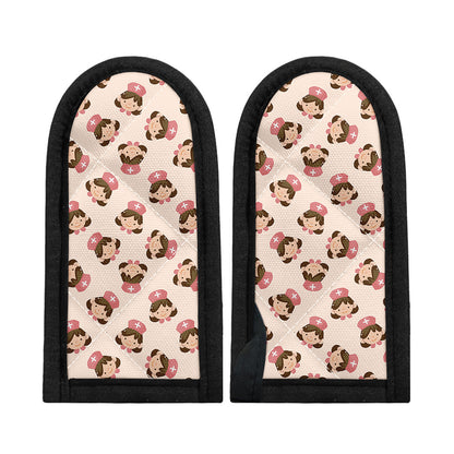 Cute Cartoon Nurse Pattern Print Skillet Handle Cover