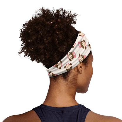 Cute Cartoon Nurse Pattern Print Sports Headband