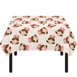 Cute Cartoon Nurse Pattern Print Tablecloth