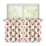 Cute Cartoon Nurse Pattern Print Tier Curtains