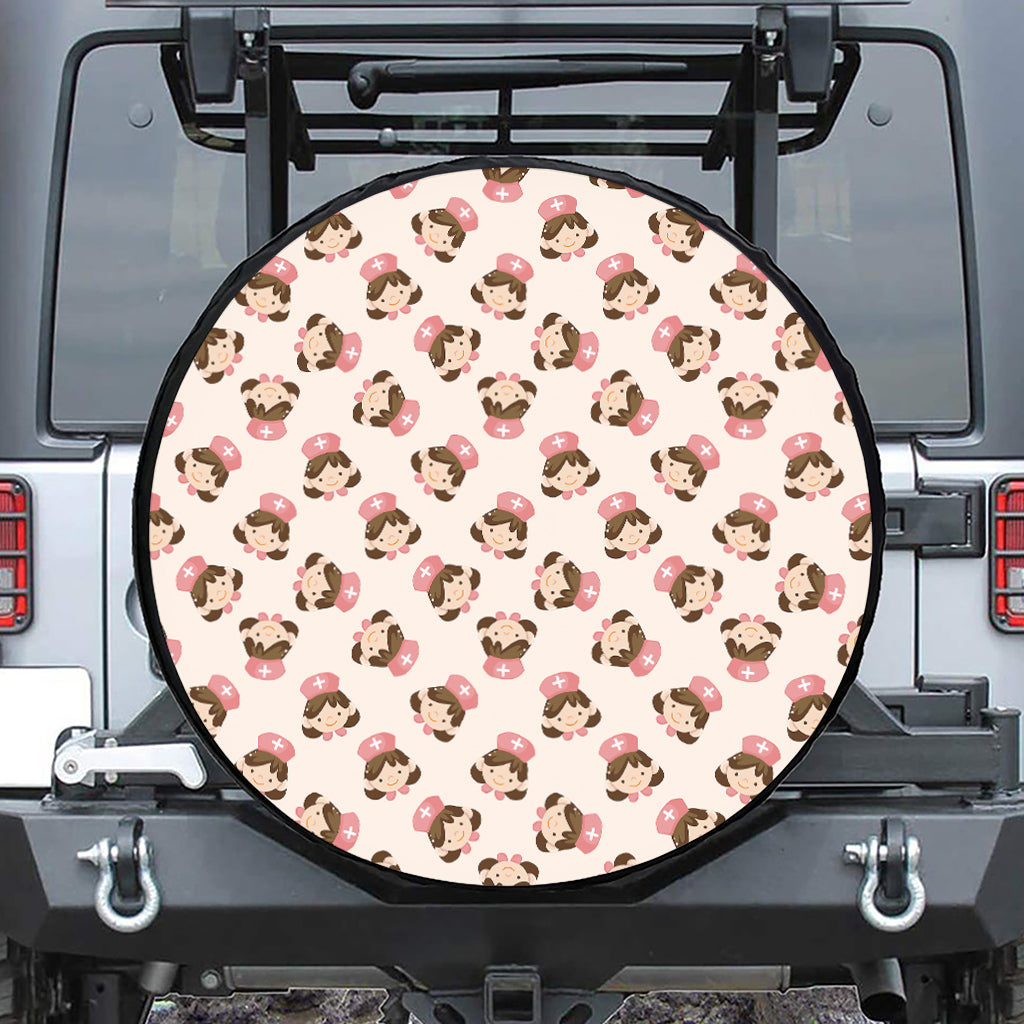 Cute Cartoon Nurse Pattern Print Tire Cover