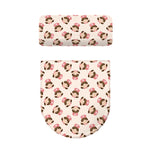 Cute Cartoon Nurse Pattern Print Toilet Lid And Tank Cover Set