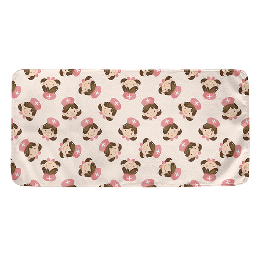 Cute Cartoon Nurse Pattern Print Towel