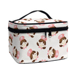 Cute Cartoon Nurse Pattern Print Travel Makeup Bag