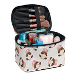 Cute Cartoon Nurse Pattern Print Travel Makeup Bag