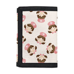 Cute Cartoon Nurse Pattern Print Trifold Wallet