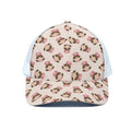 Cute Cartoon Nurse Pattern Print White Mesh Trucker Hat