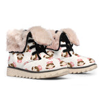 Cute Cartoon Nurse Pattern Print Winter Boots