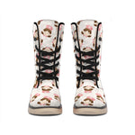 Cute Cartoon Nurse Pattern Print Winter Boots