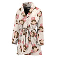 Cute Cartoon Nurse Pattern Print Women's Bathrobe