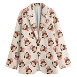 Cute Cartoon Nurse Pattern Print Women's Blazer