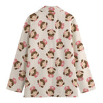 Cute Cartoon Nurse Pattern Print Women's Blazer