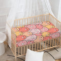 Cute Cartoon Pig Pattern Print Baby Crib Sheet