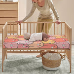 Cute Cartoon Pig Pattern Print Baby Crib Sheet