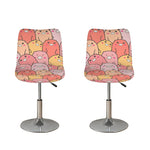 Cute Cartoon Pig Pattern Print Bar Stool Covers