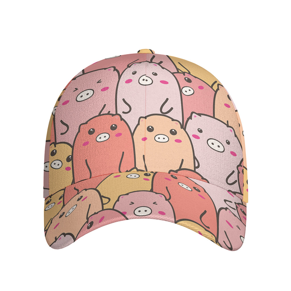 Cute Cartoon Pig Pattern Print Baseball Cap