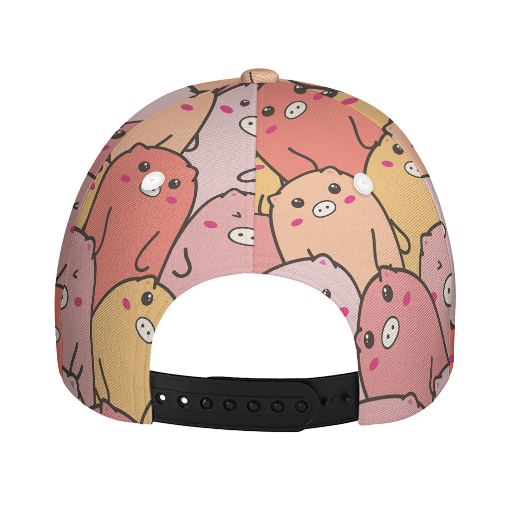 Cute Cartoon Pig Pattern Print Baseball Cap