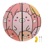 Cute Cartoon Pig Pattern Print Basketball
