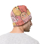 Cute Cartoon Pig Pattern Print Beanie