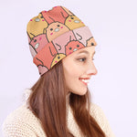 Cute Cartoon Pig Pattern Print Beanie