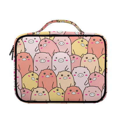 Cute Cartoon Pig Pattern Print Briefcase Bible Bag