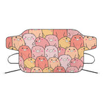 Cute Cartoon Pig Pattern Print Car Windshield Snow Cover