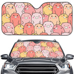 Cute Cartoon Pig Pattern Print Car Windshield Sun Shade