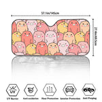 Cute Cartoon Pig Pattern Print Car Windshield Sun Shade