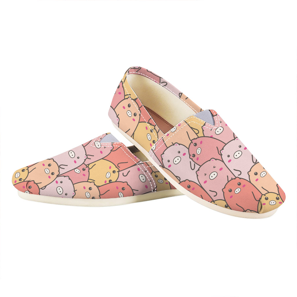 Cute Cartoon Pig Pattern Print Casual Shoes