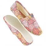 Cute Cartoon Pig Pattern Print Casual Shoes