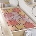 Cute Cartoon Pig Pattern Print Changing Pad Cover