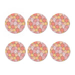 Cute Cartoon Pig Pattern Print Coaster Set
