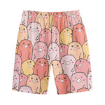 Cute Cartoon Pig Pattern Print Cotton Shorts