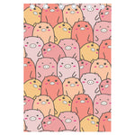 Cute Cartoon Pig Pattern Print Curtain