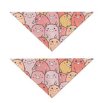 Cute Cartoon Pig Pattern Print Dog Bandana