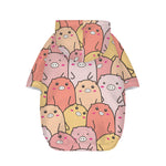 Cute Cartoon Pig Pattern Print Dog Zip Up Hoodie
