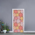 Cute Cartoon Pig Pattern Print Door Sticker