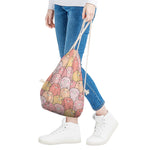 Cute Cartoon Pig Pattern Print Drawstring Bag