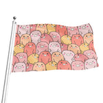 Cute Cartoon Pig Pattern Print Flag