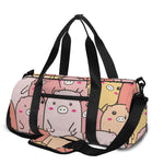 Cute Cartoon Pig Pattern Print Gym Bag