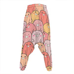 Cute Cartoon Pig Pattern Print Hammer Pants