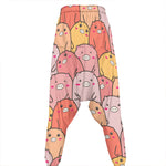 Cute Cartoon Pig Pattern Print Hammer Pants