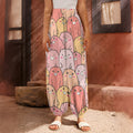 Cute Cartoon Pig Pattern Print Harem Pants