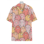 Cute Cartoon Pig Pattern Print Hawaiian Shirt